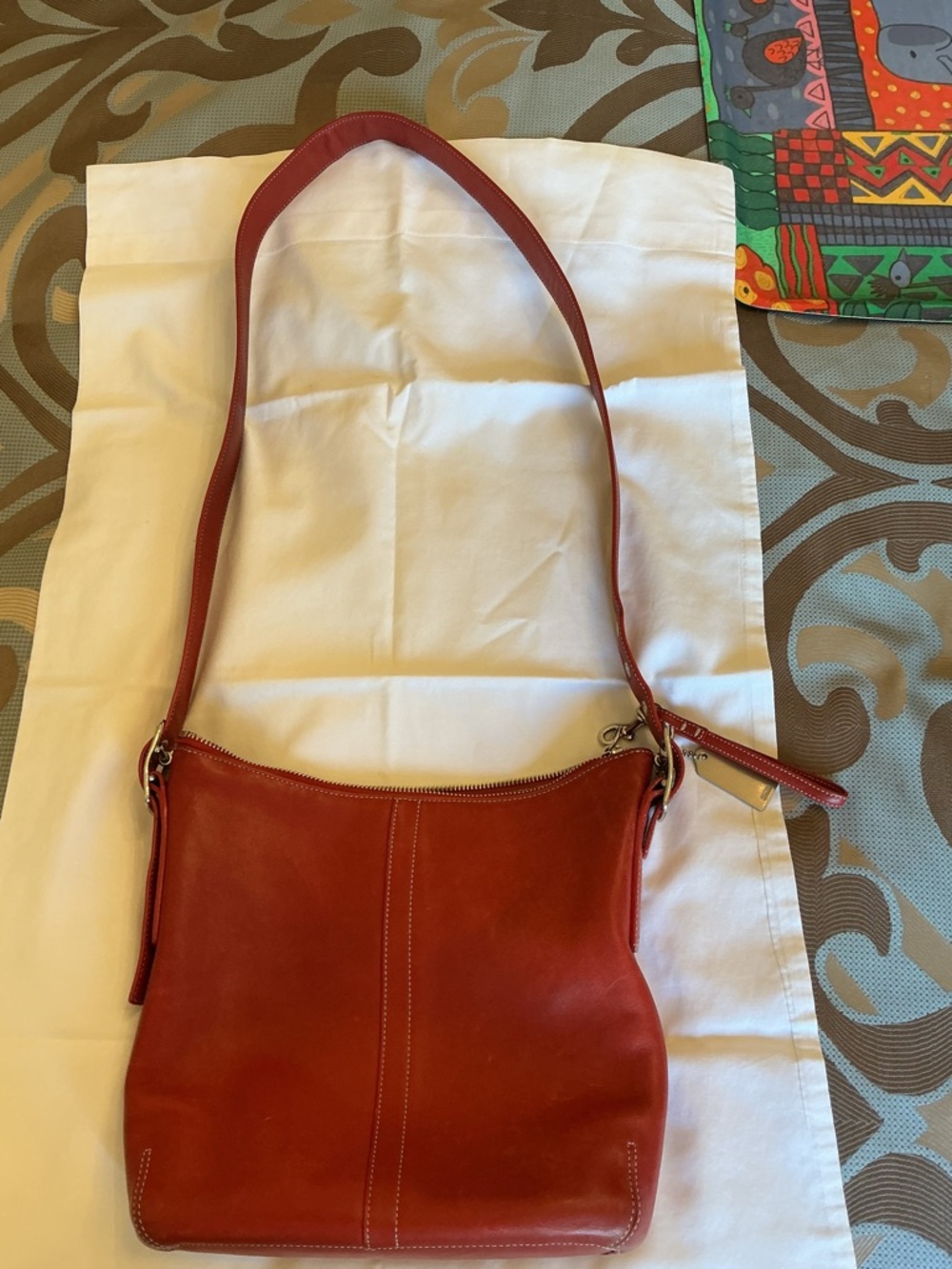 Coach Red Leather Shoulder Crossbody Bag - Picture 2 of 7